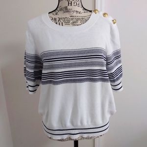 Derek Lam 10 Crosby Short Sleeve Sweater‎